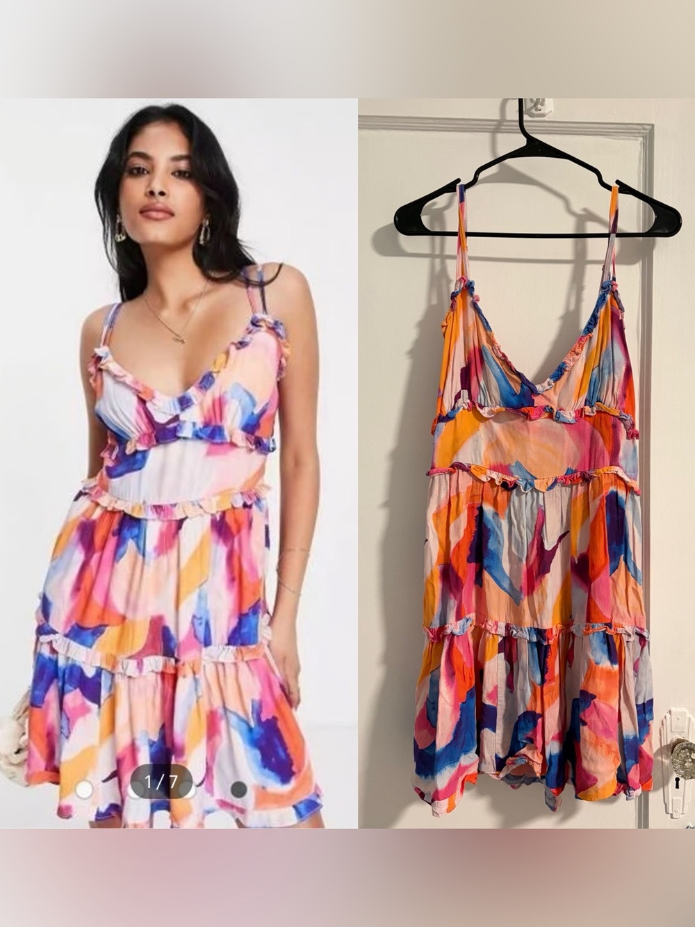 French Connection Printed Isadora Delphine Mini Dress Size US 12
